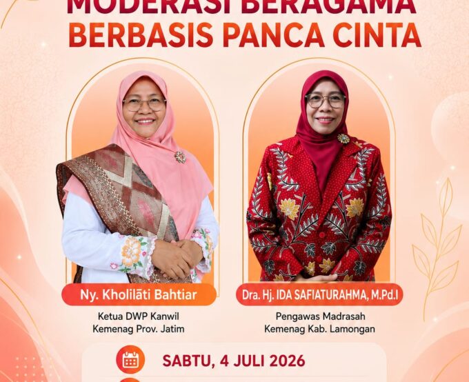 DWP MTsN 3 Kediri Ikuti Webinar Penguatan Moderasi Beragama Berbasis Panca Cinta