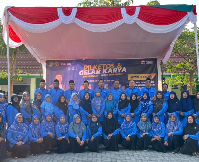 Semarak Pilketos dan Gelar Karya, Siswa MTsN 3 Kediri Praktikkan Demokrasi